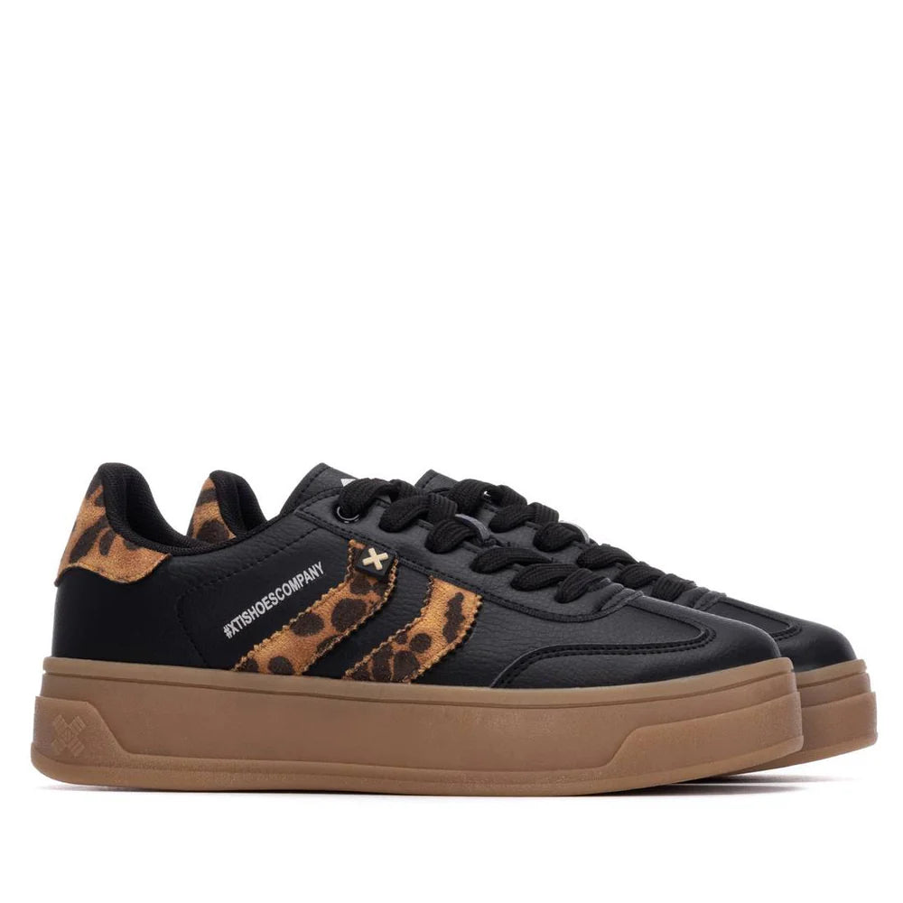 Sneakers platform dettaglio leopardato