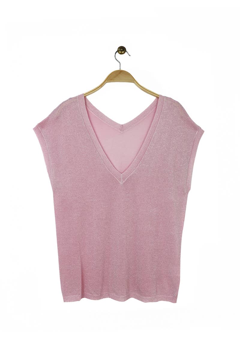 Top in maglia lurex