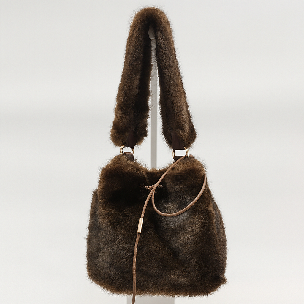 Borsa in ecopelliccia secchiello