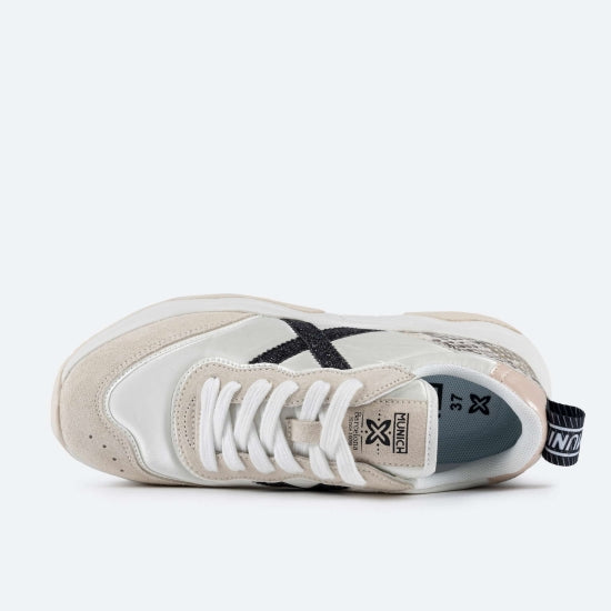 Sneakers Munich con dettaglio pitonato
