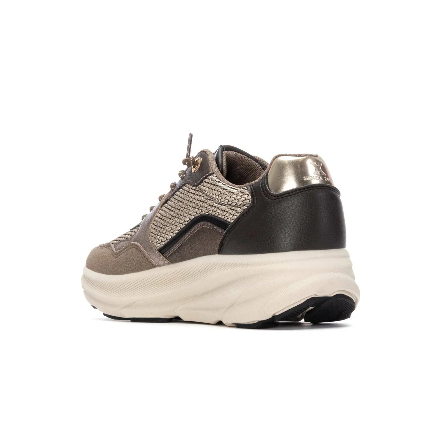 Sneakers textile mix bronzo