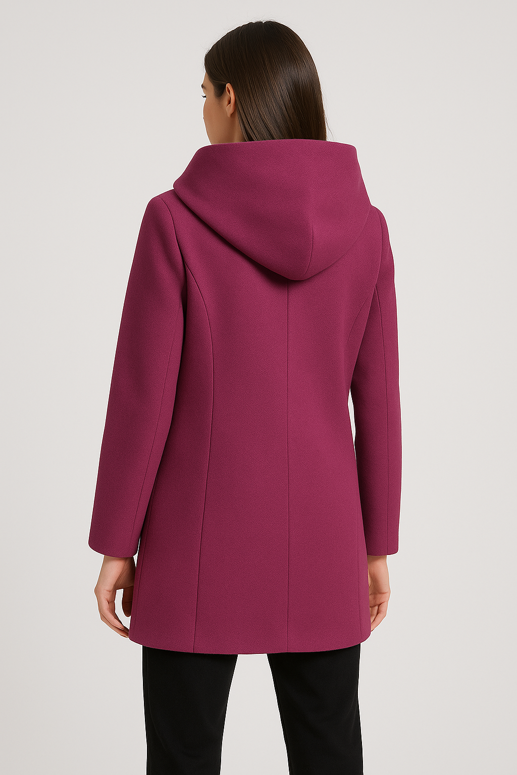 Cappotto midi con zip