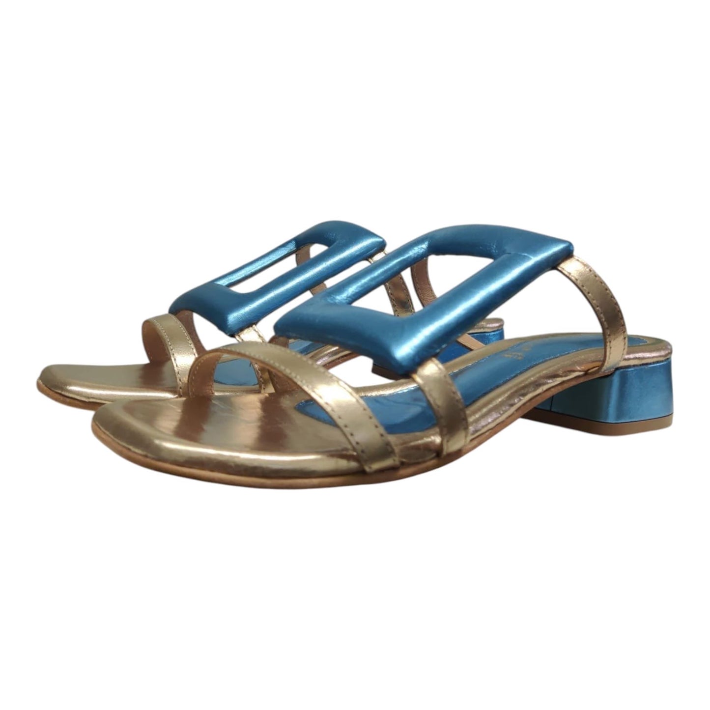 Sandalo mule bicolor laminato - Le Chicche