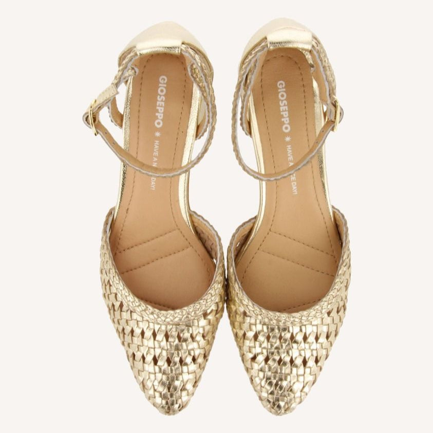 Scarpe decolleté platino intrecciate in pelle SARKAD