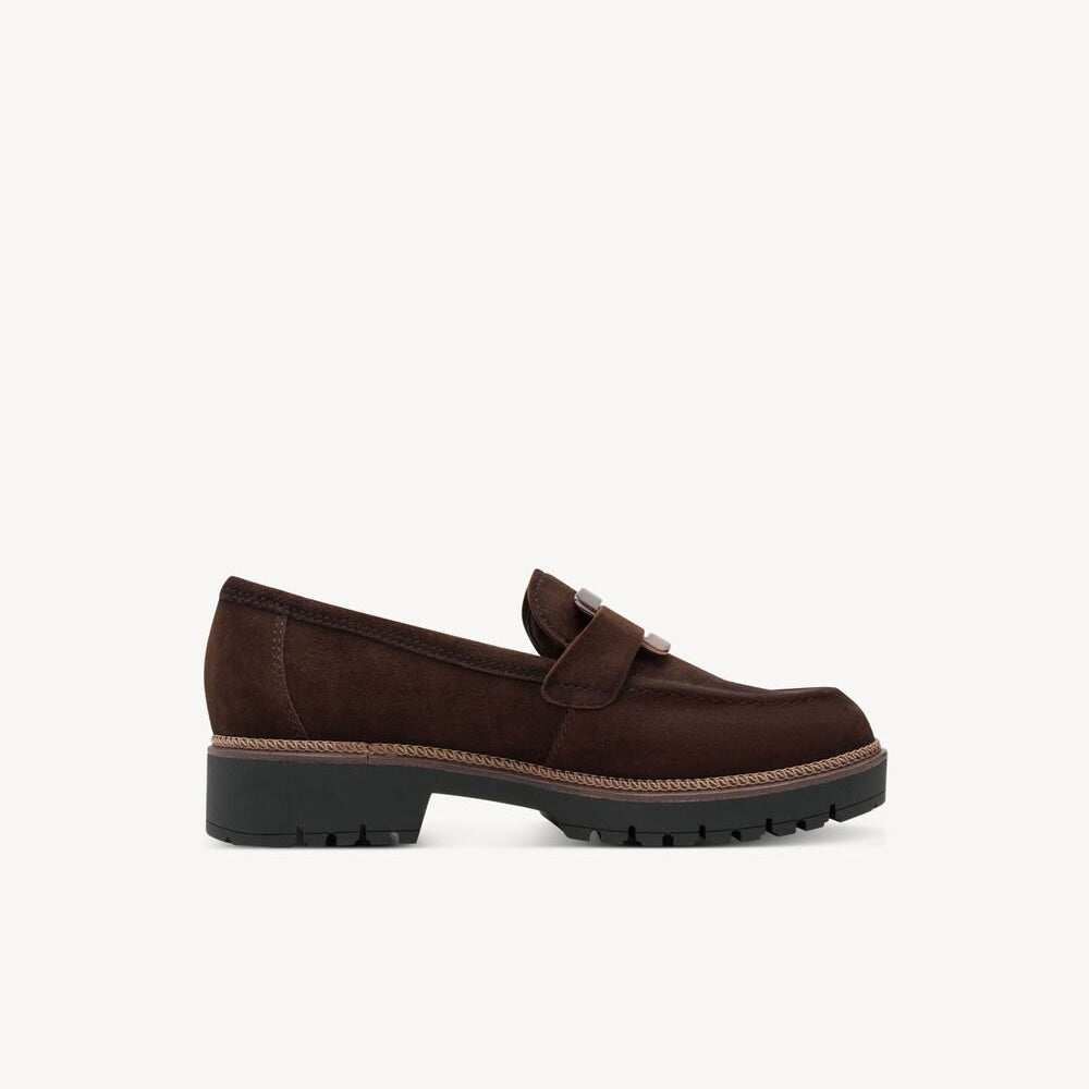 Mocassino mocca con accessorio