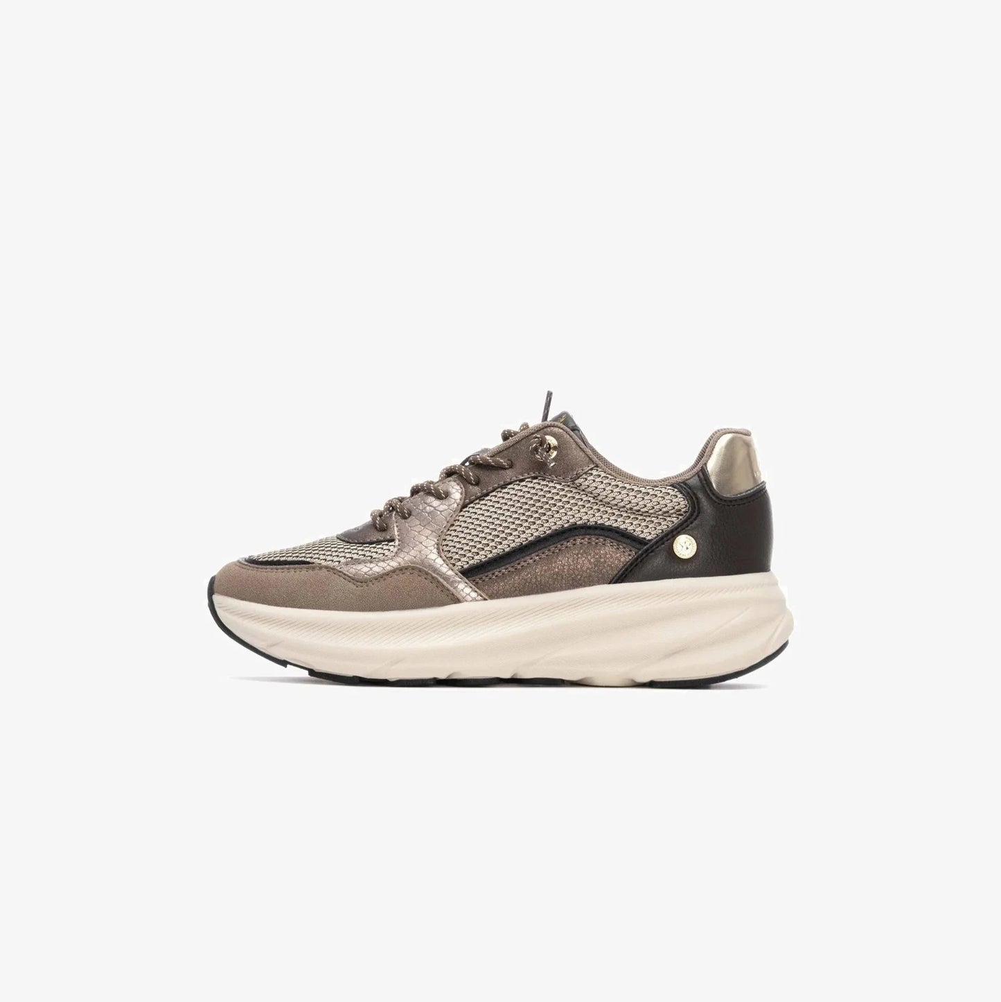 Sneakers textile mix bronzo