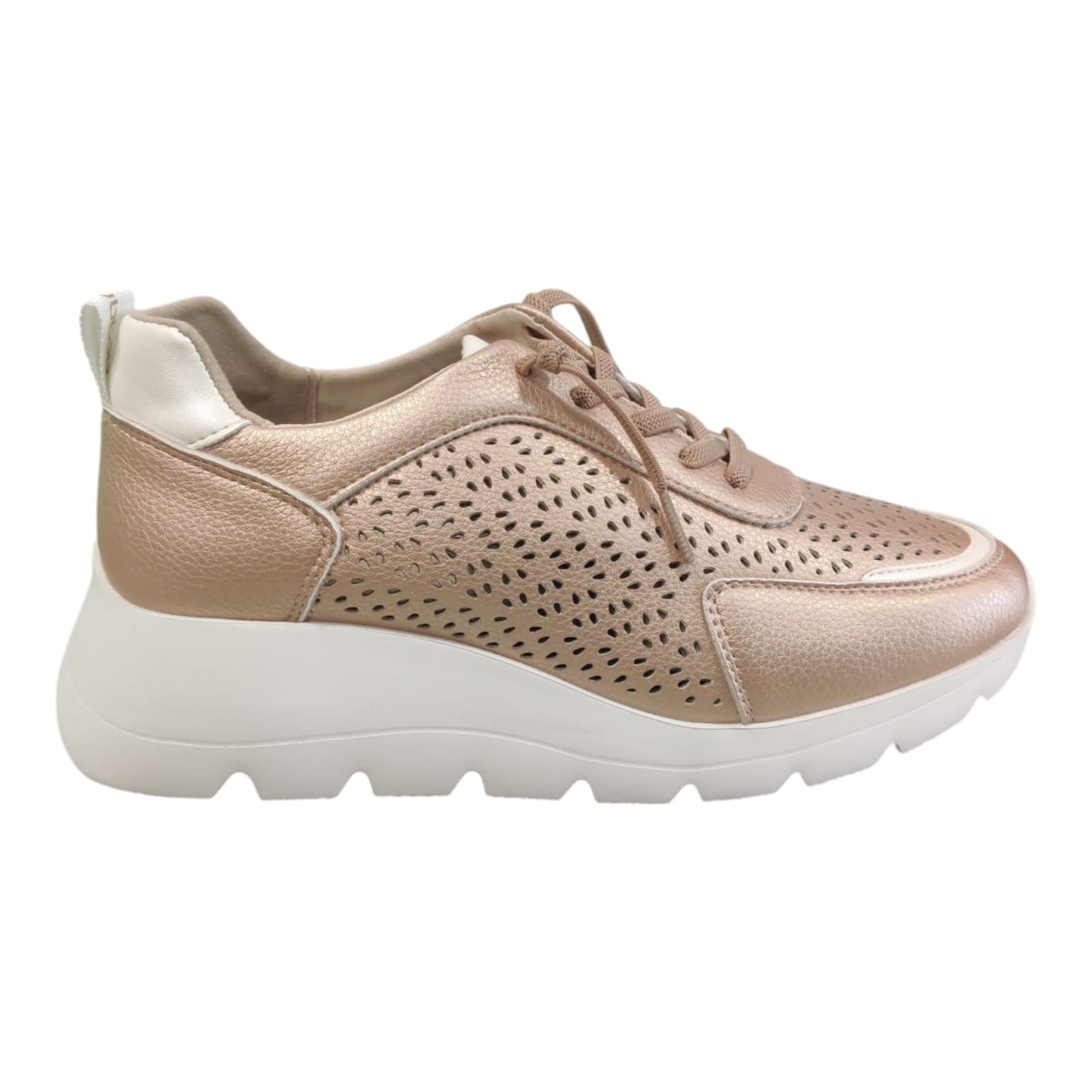Sneakers traforata nude