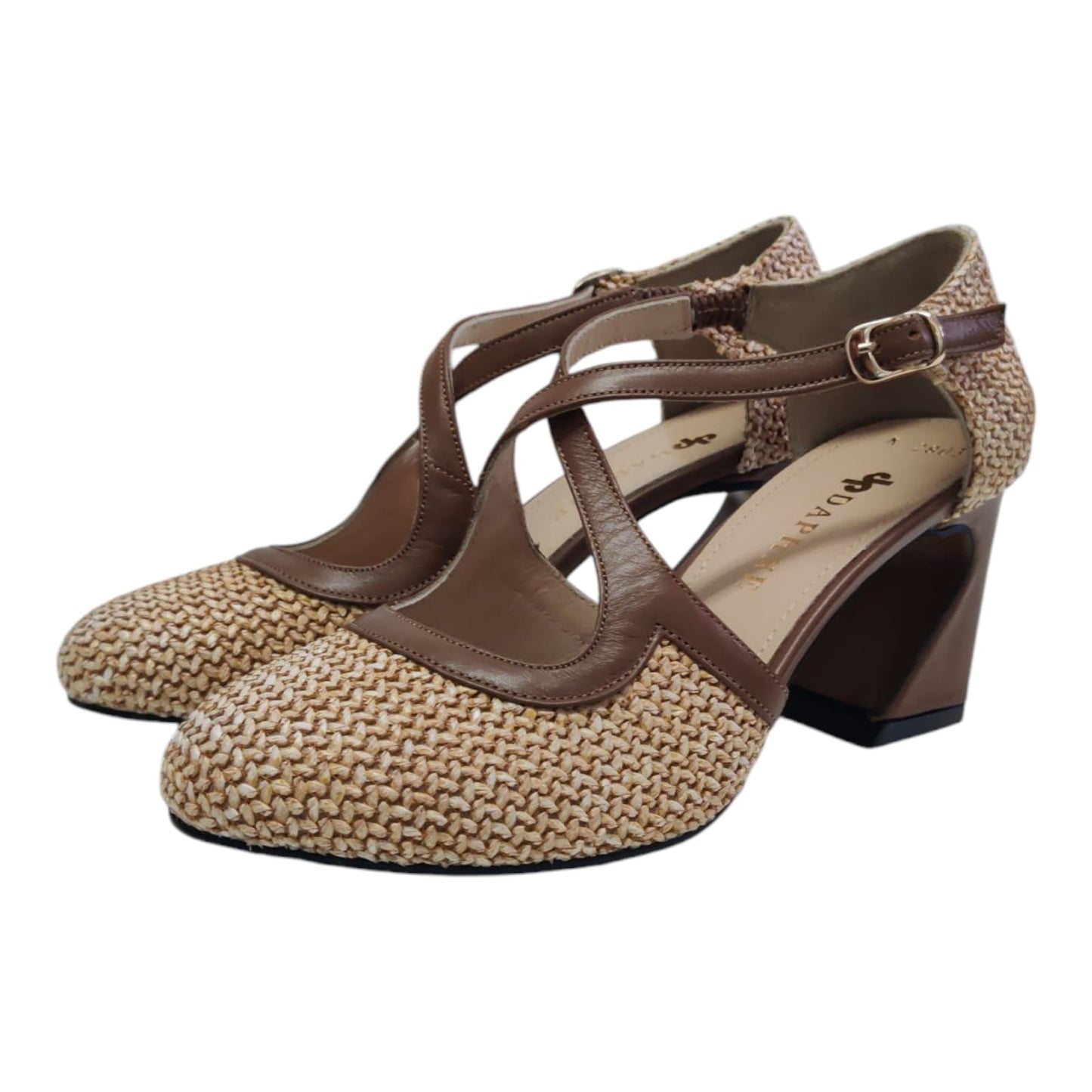 Scarpe in pelle e rafia Dafne