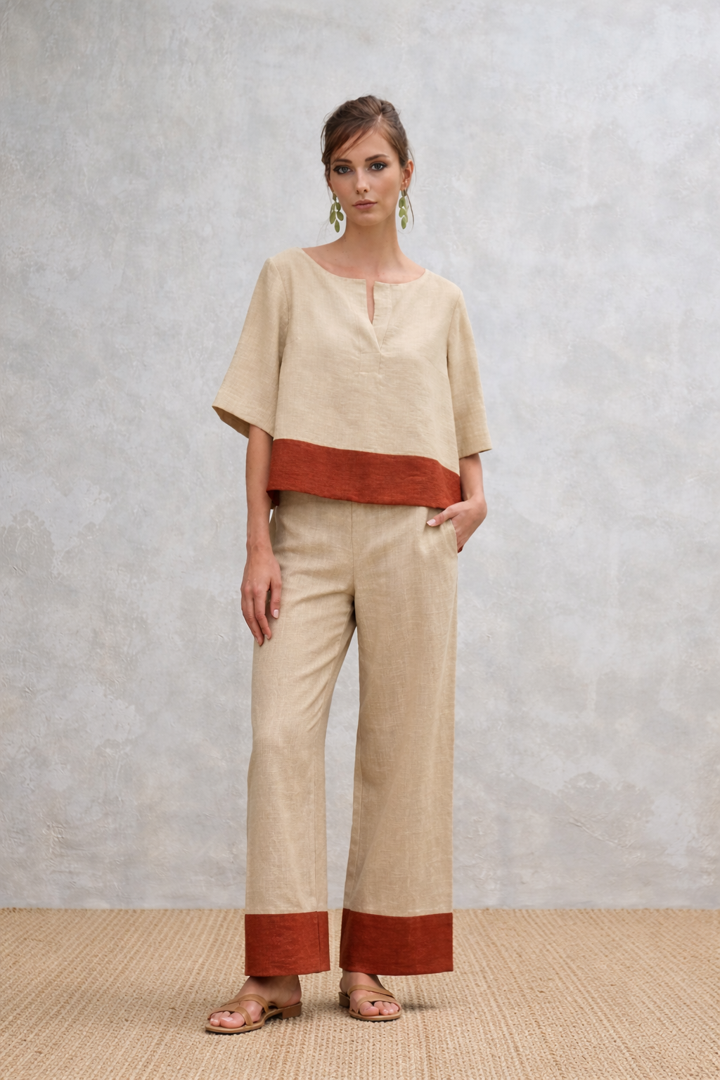Pantaloni bicolor - Peio