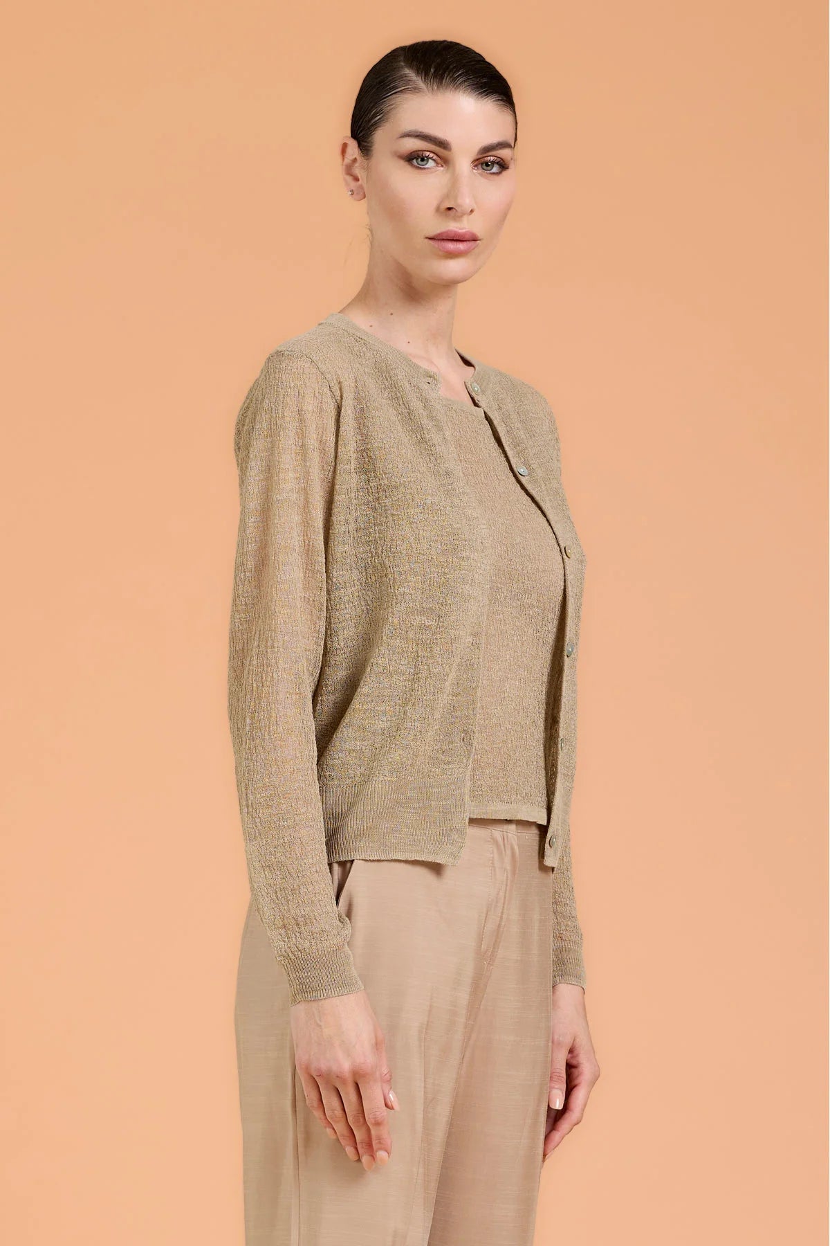 Cardigan in crepon