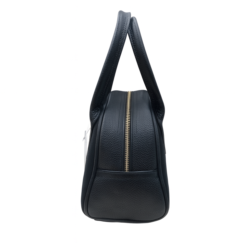 Bauletto nero in camoscio