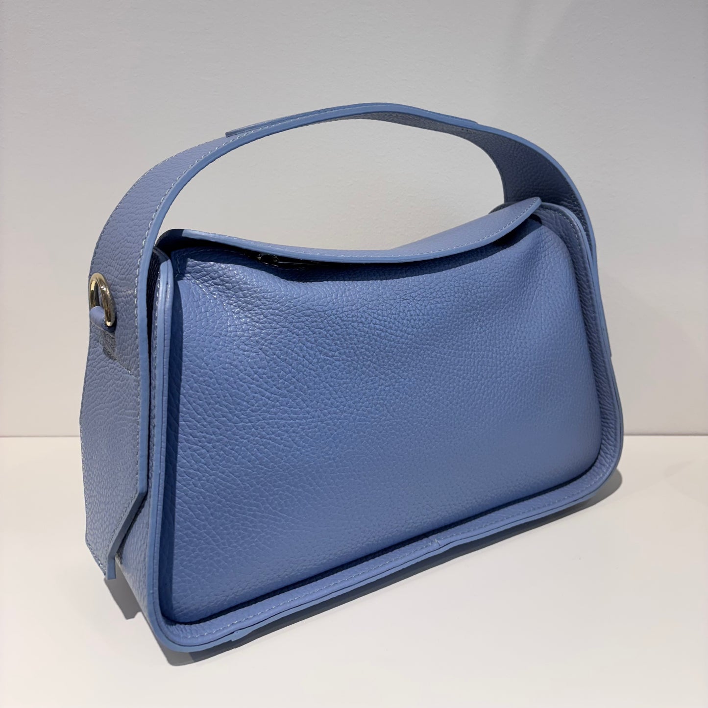 Borsa DALIA in pelle azzurro polvere