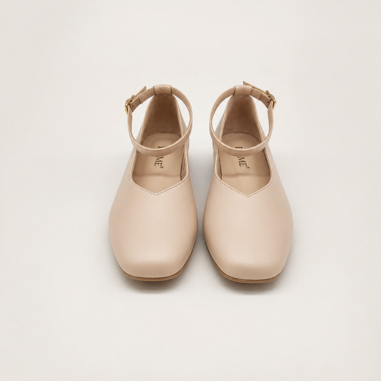 Ballerina in nappa punta quadrata