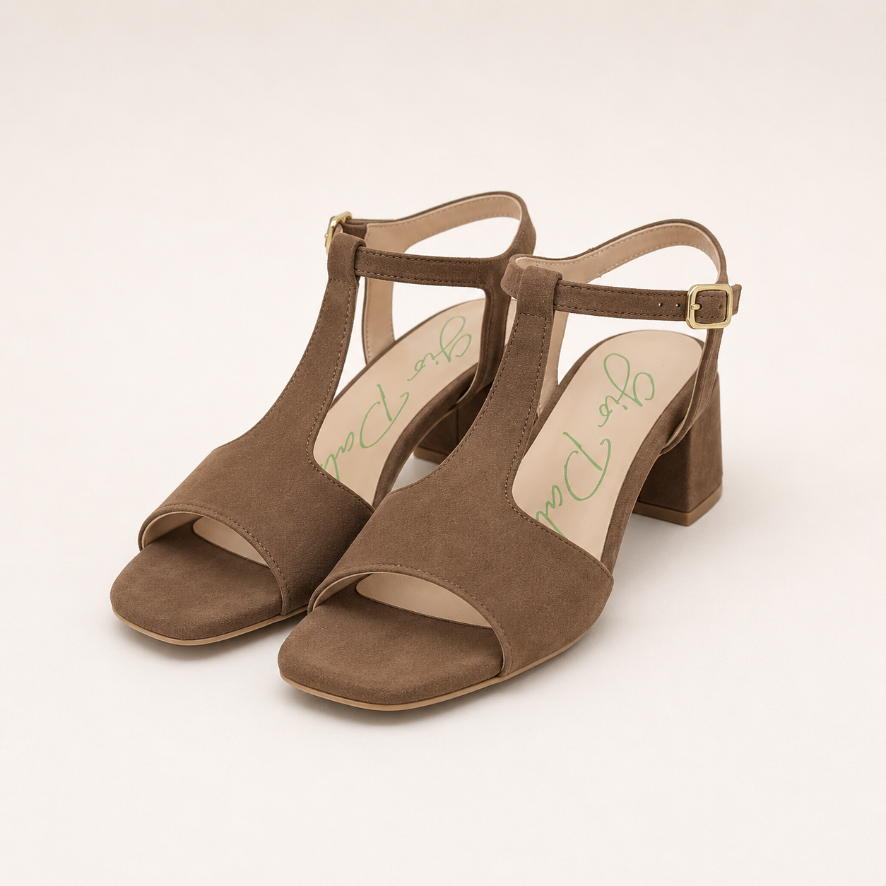 Sandali t-bar in suede