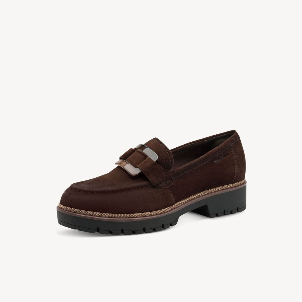 Mocassino mocca con accessorio