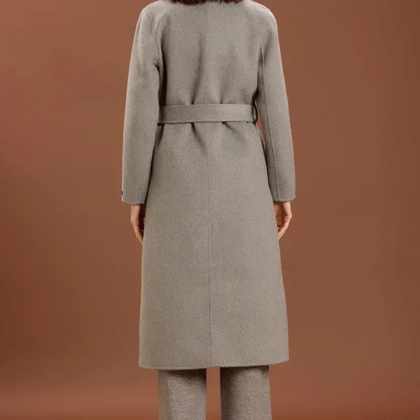 Cappotto lungo con cinta