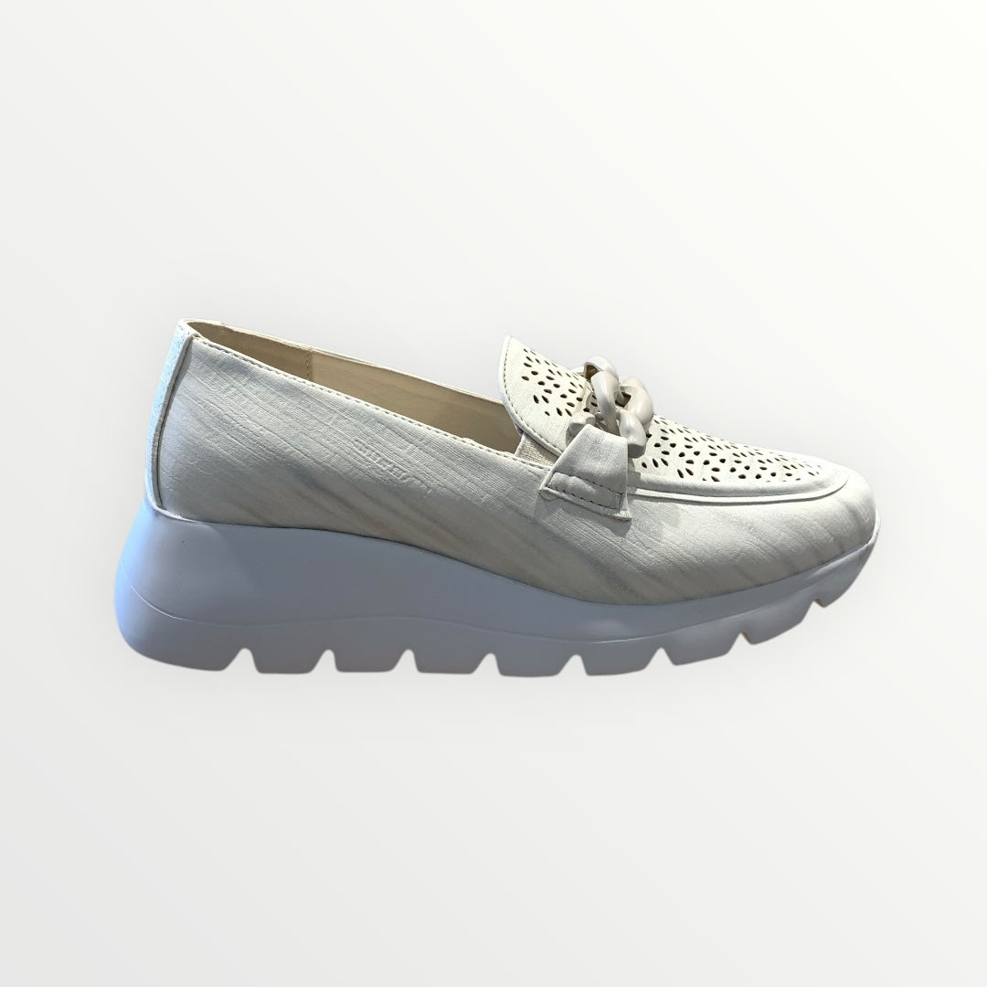 Mocassino panna con catena