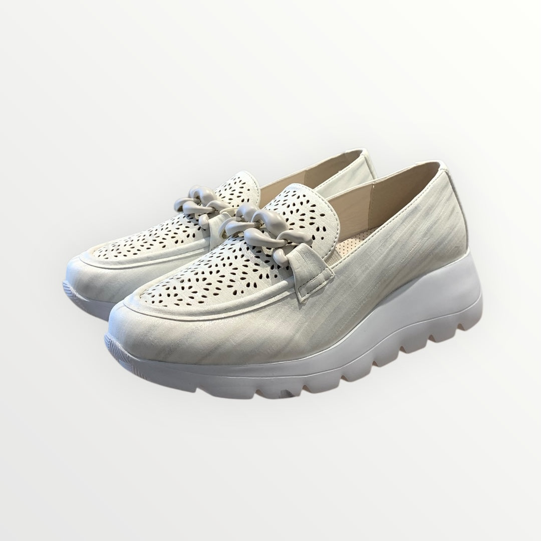 Mocassino panna con catena