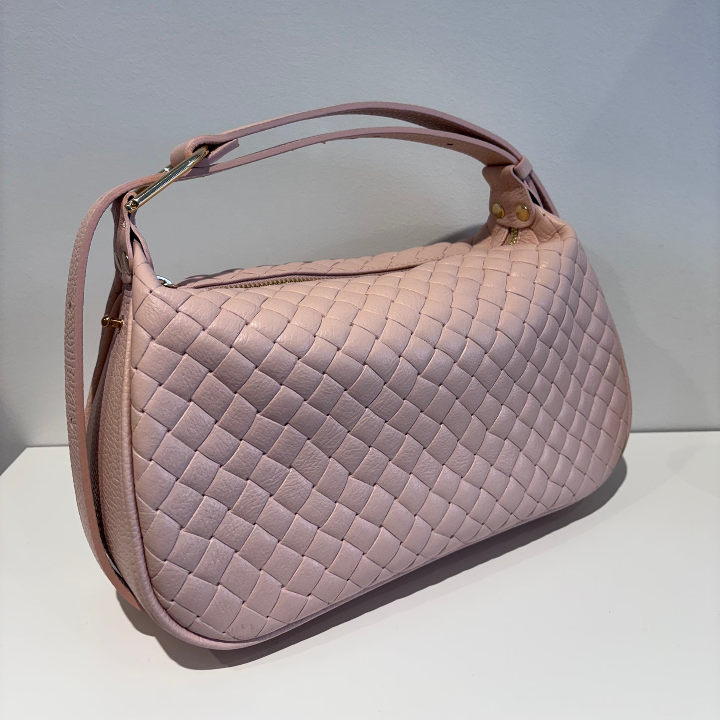 Borsa FLORA intreccio rosa