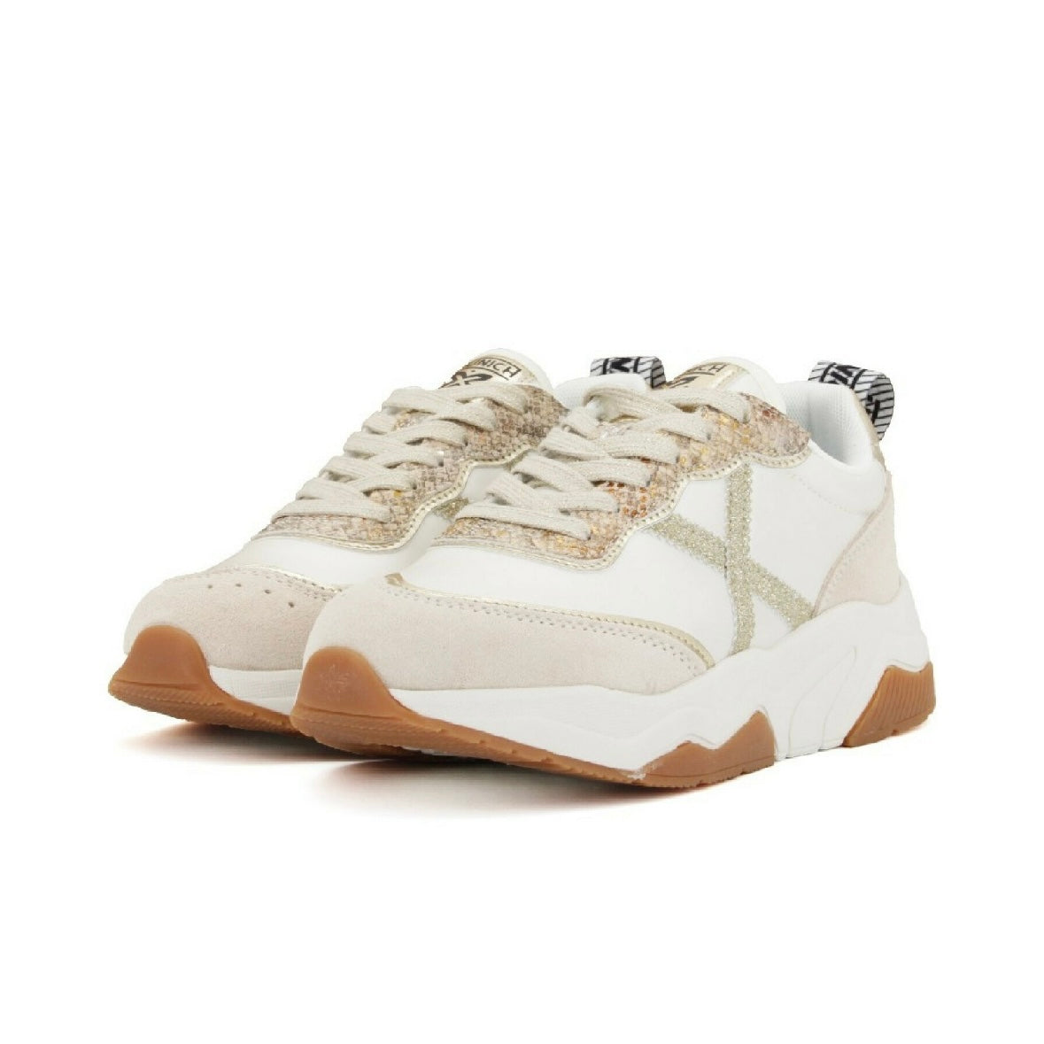 Sneakers Munich con dettaglio oro