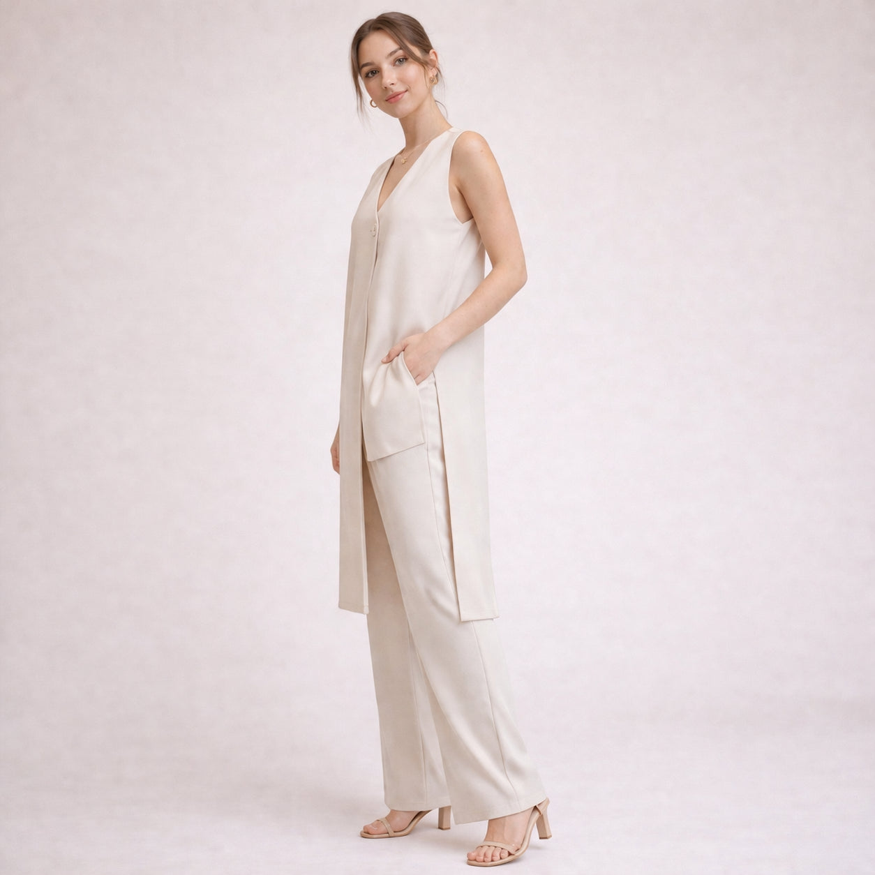 Gilet Vita lungo con spacchi