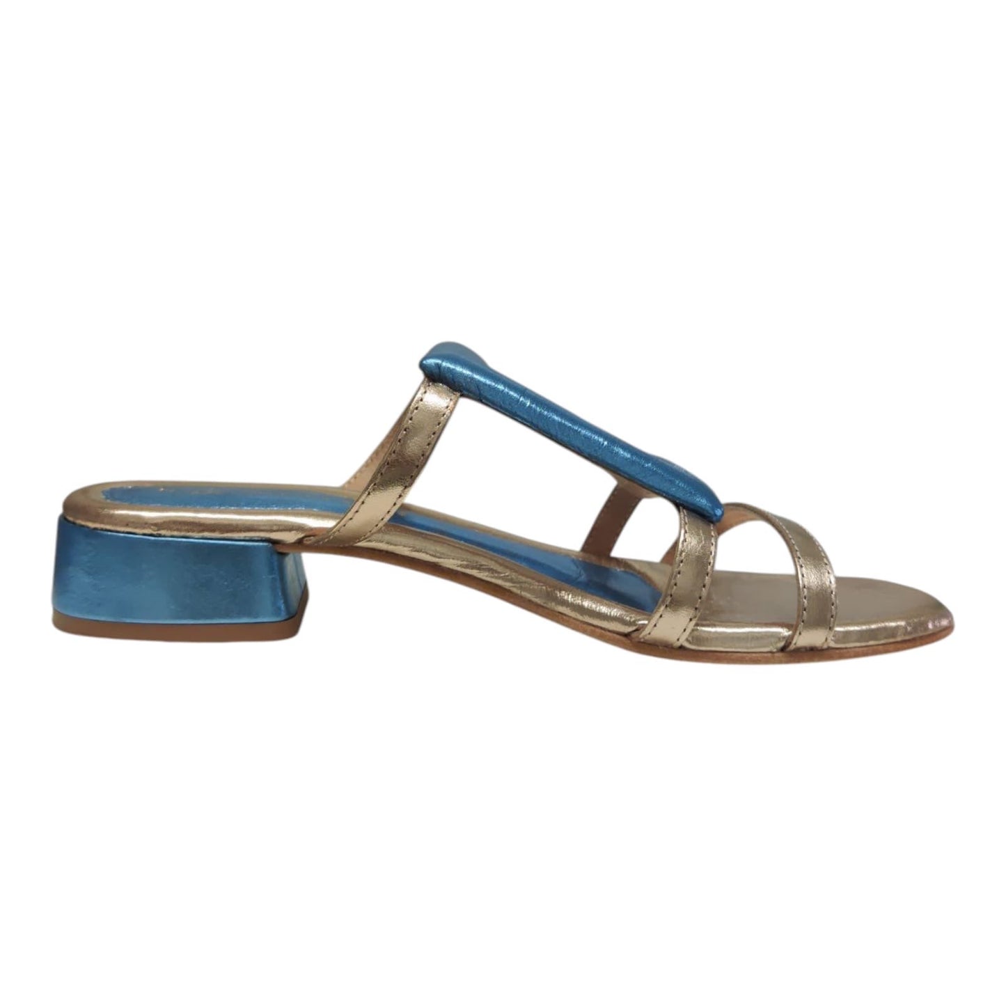 Sandalo mule bicolor laminato - Le Chicche