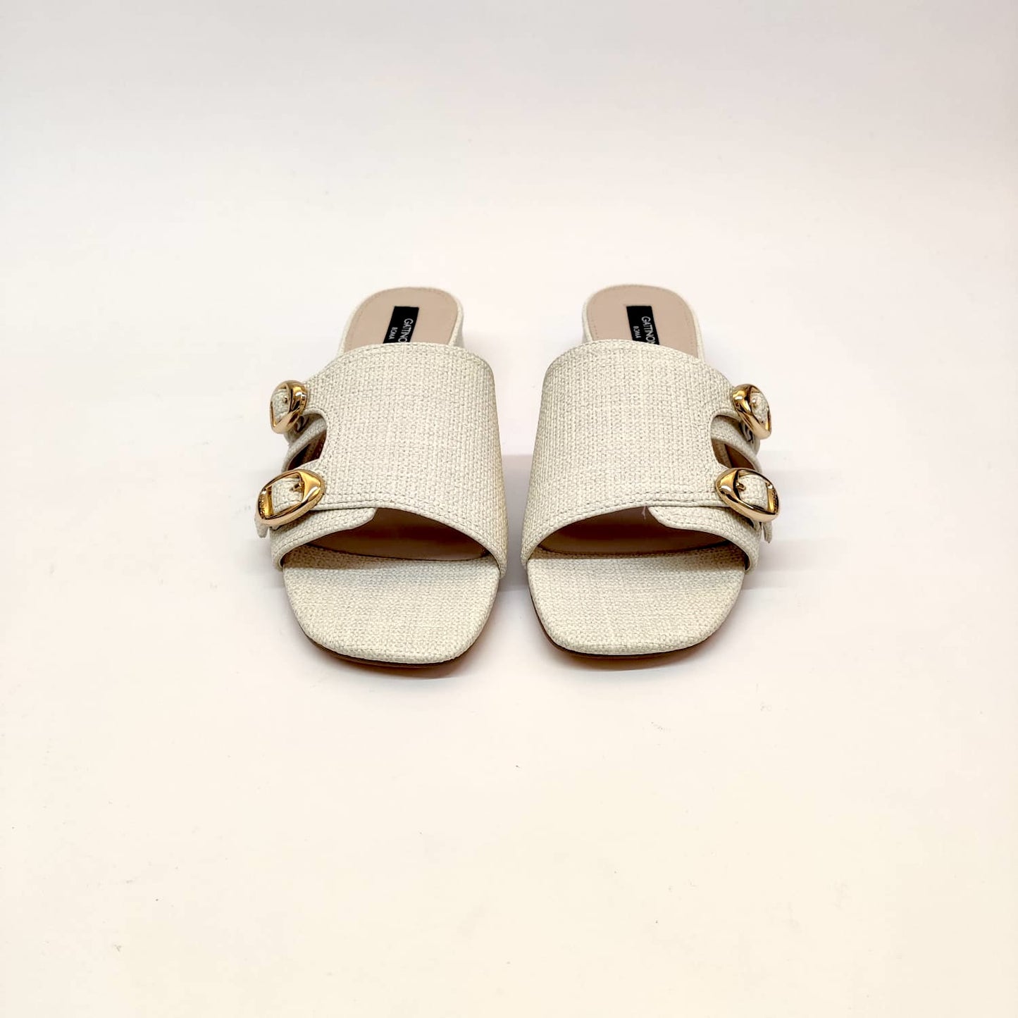 Sandali slides in canvas Gattinoni