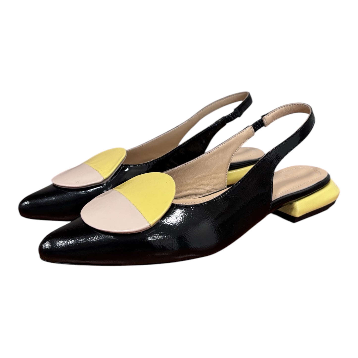 BALLERINA SLINGBACK IN VERNICE E DETTAGIO IN CONTRASTO