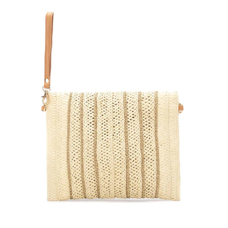 Pochette in rafia - Avorio