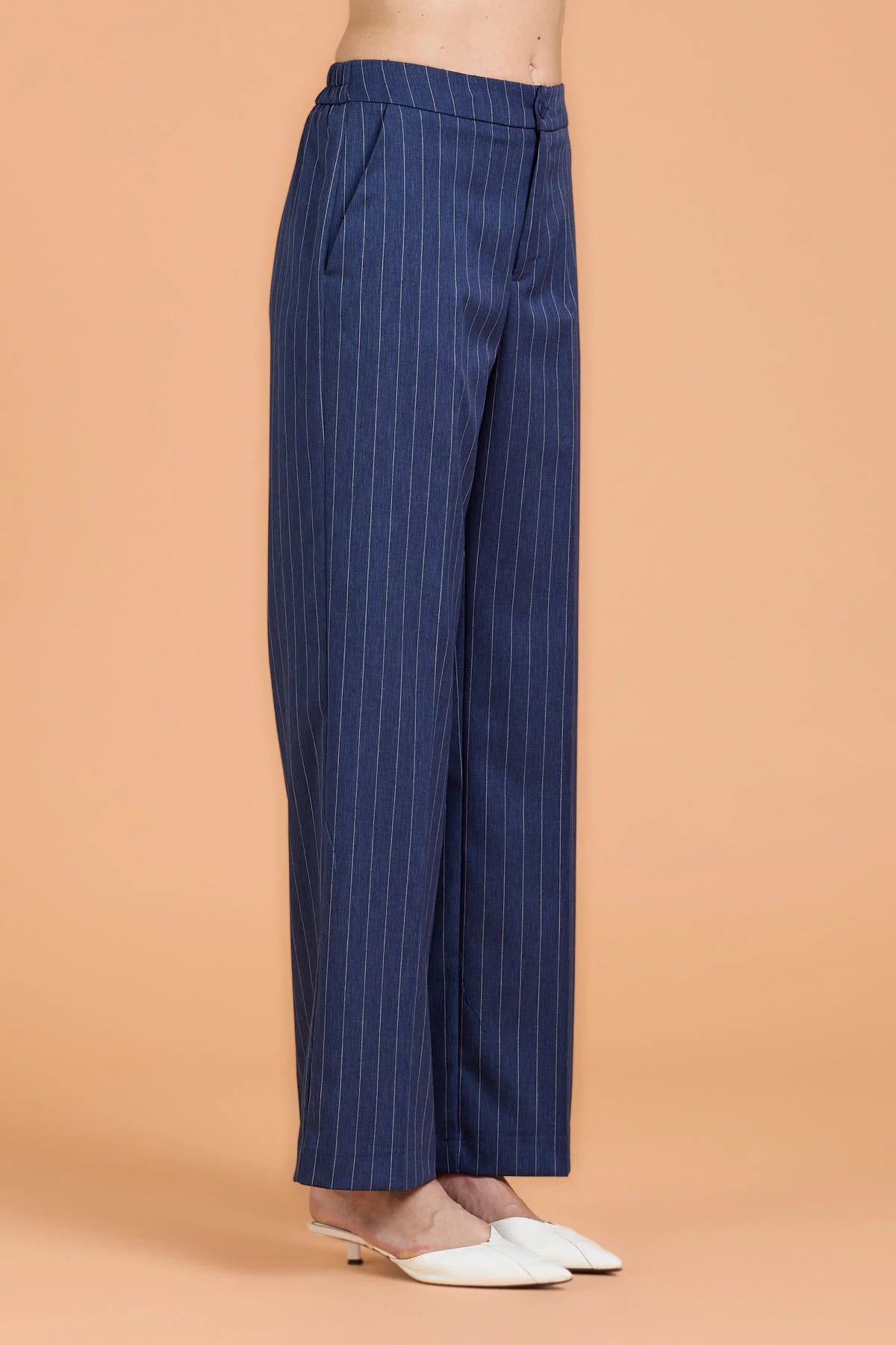 Giacca tailleur gessato blu