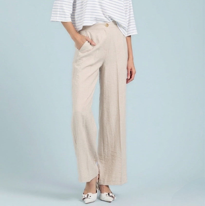 Pantaloni dritti beige