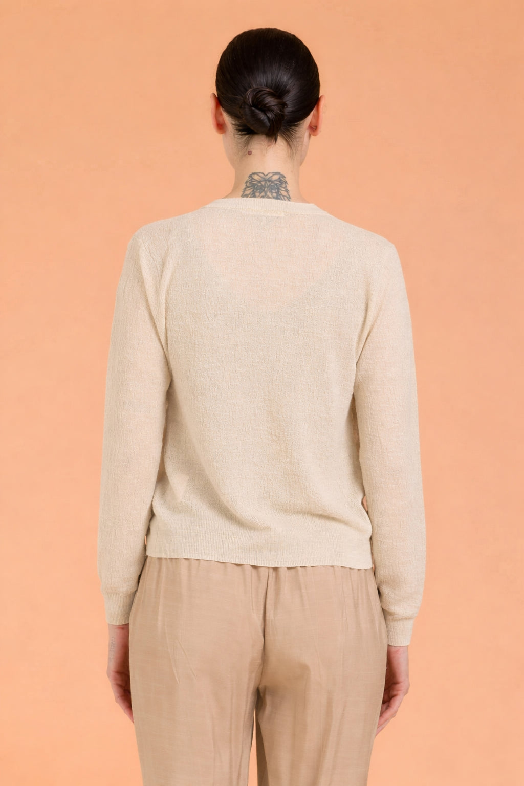 Cardigan in crepon