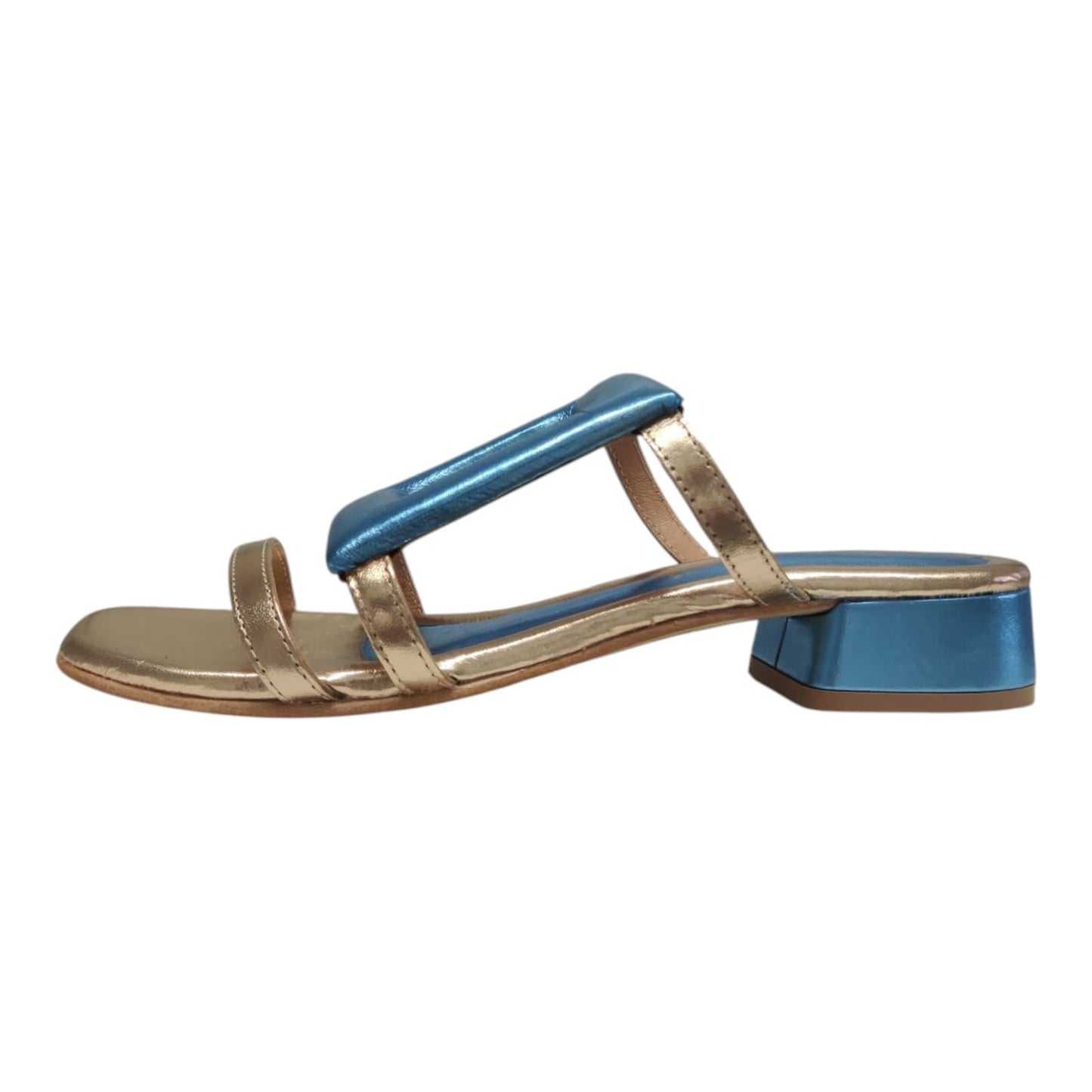 Sandalo mule bicolor laminato - Le Chicche