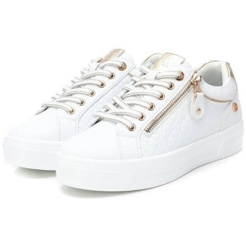 Sneakers bianca con zip