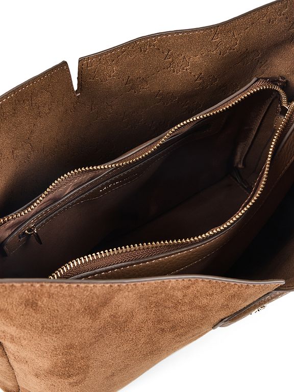 Borsa a spalla in camoscio Us.Polo