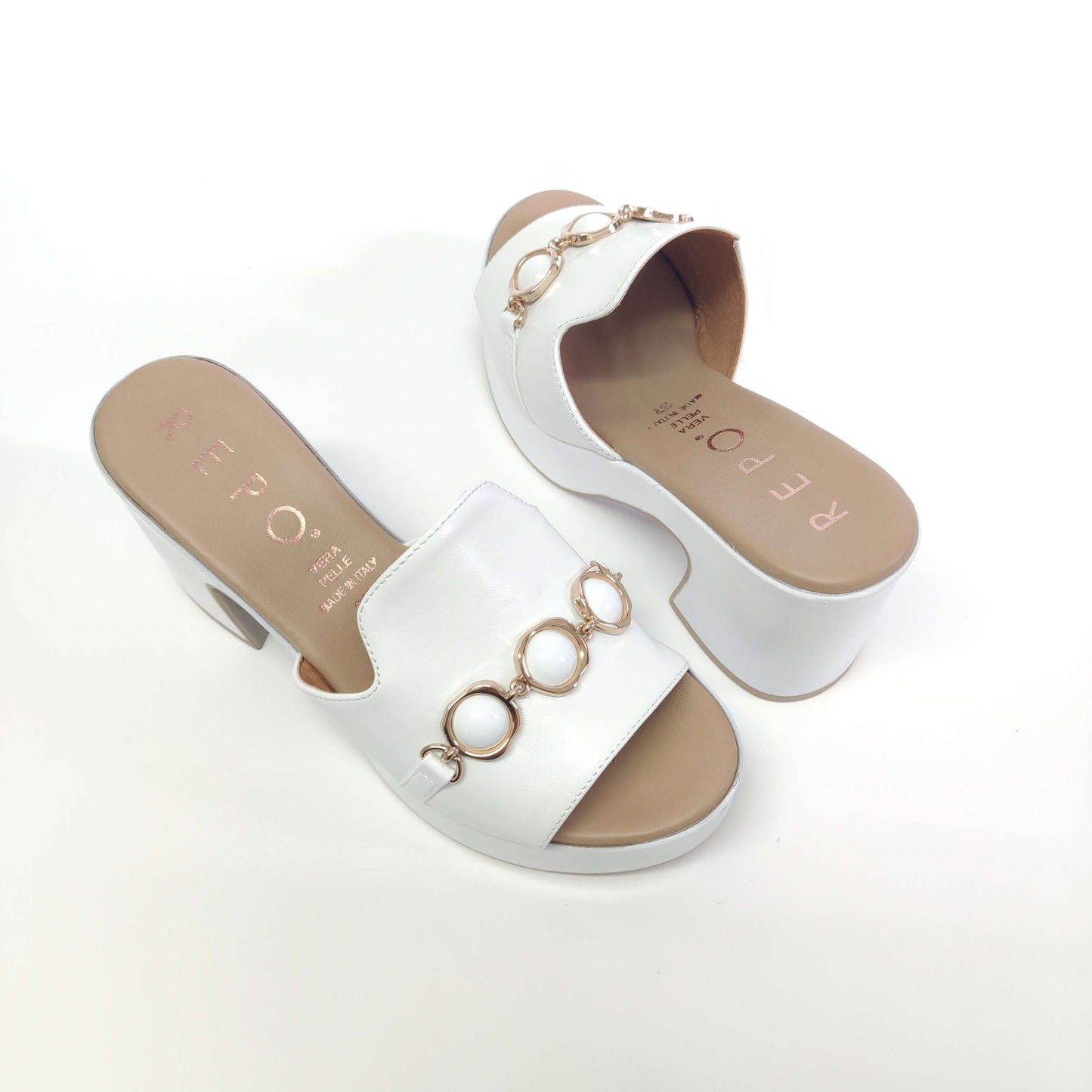 Sandalo Repo in pelle con plateau