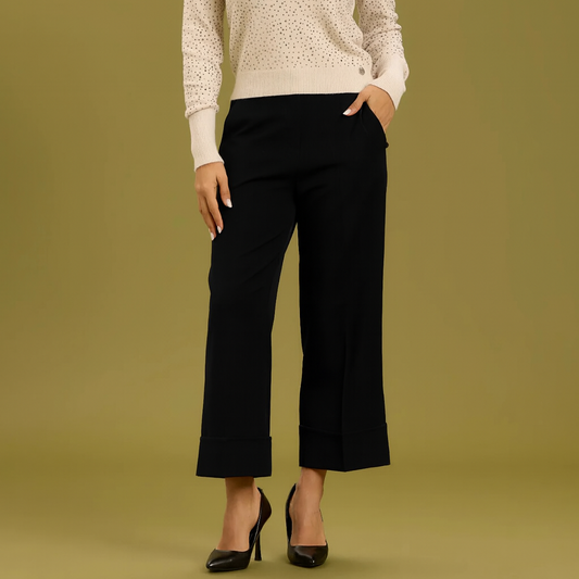 Pantaloni cropped - Nero