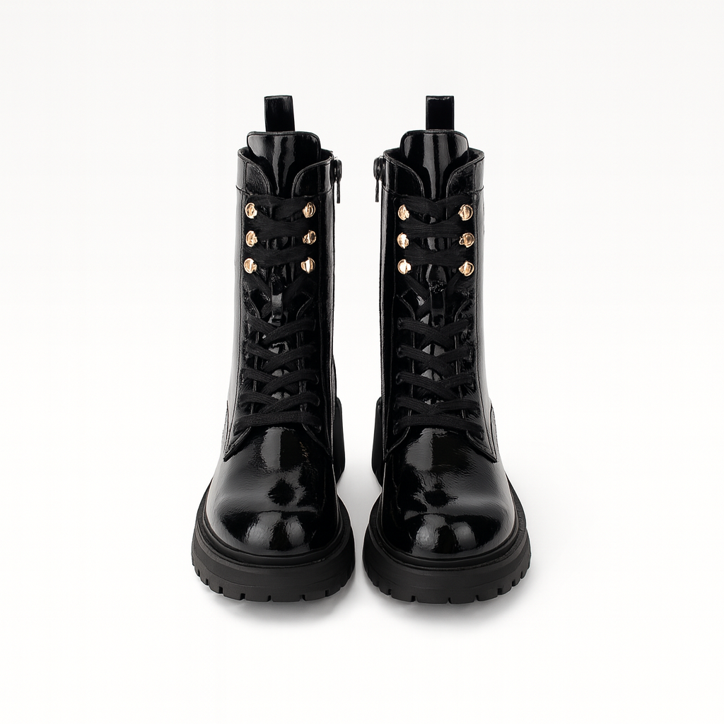 Anfibio Gattinoni in pelle lucida nero