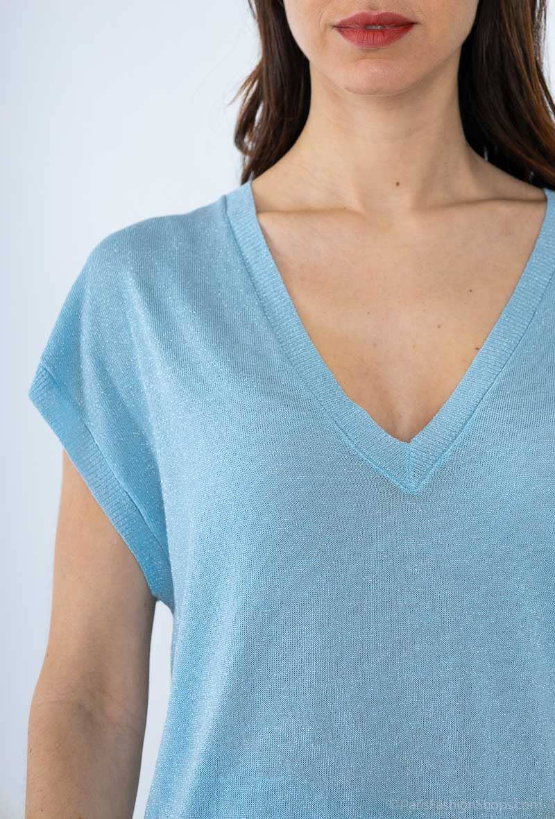Top in maglia lurex