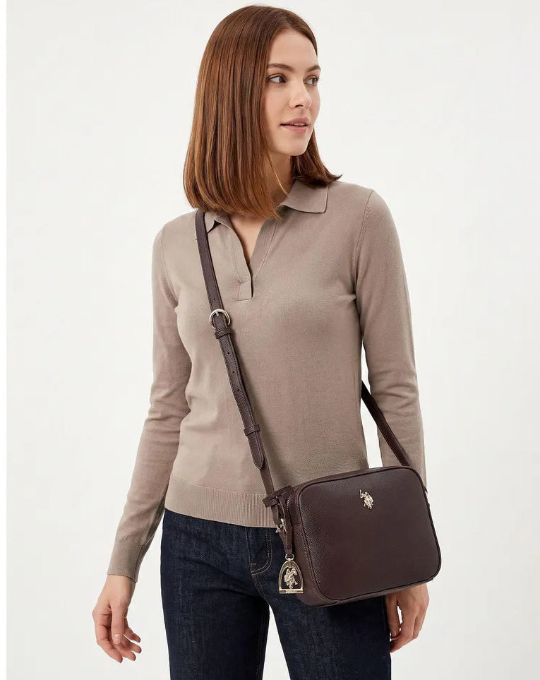 Borsa tracolla brown Us Polo Assn