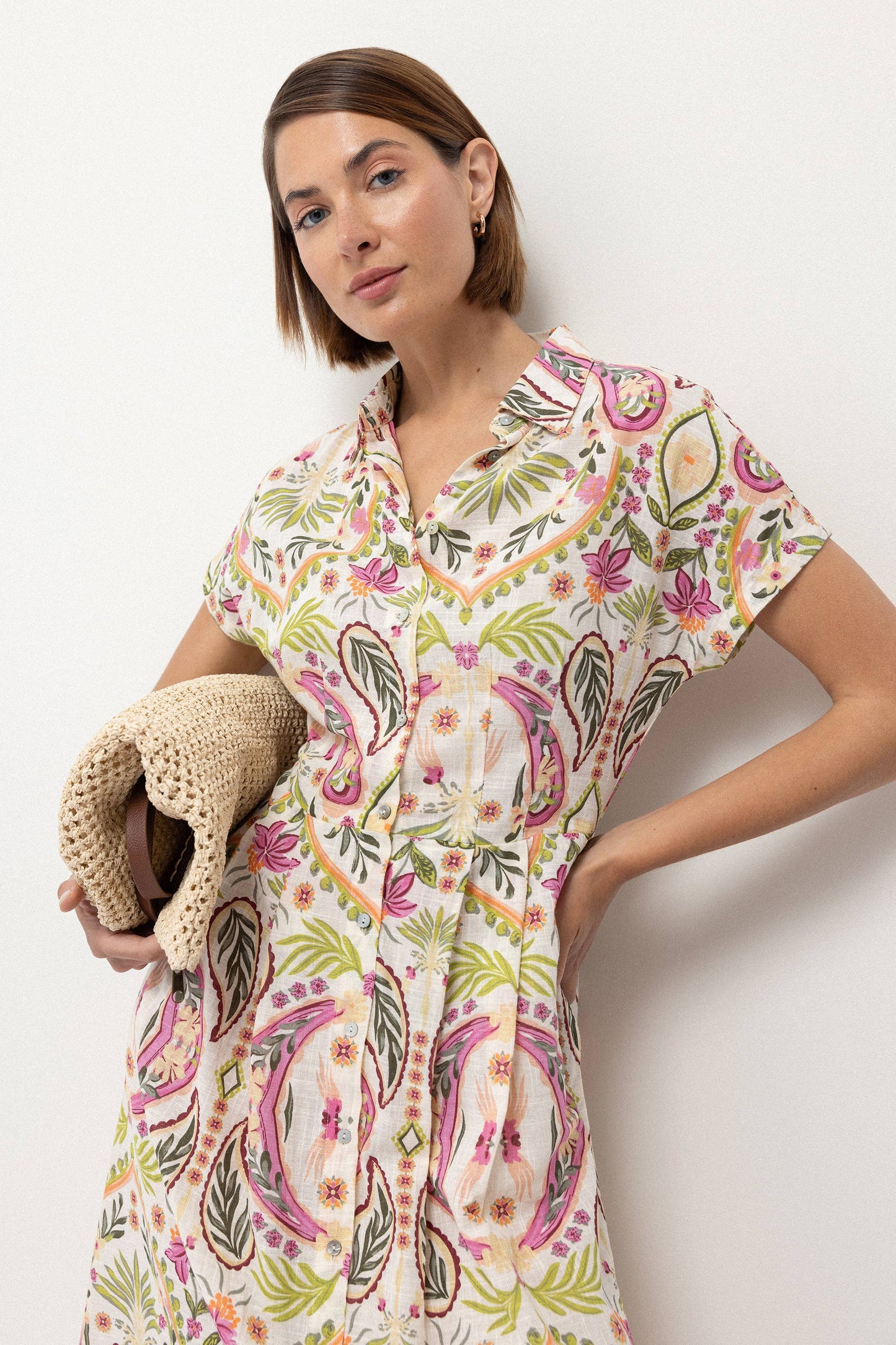 Abito camicia stampato (405612-188)