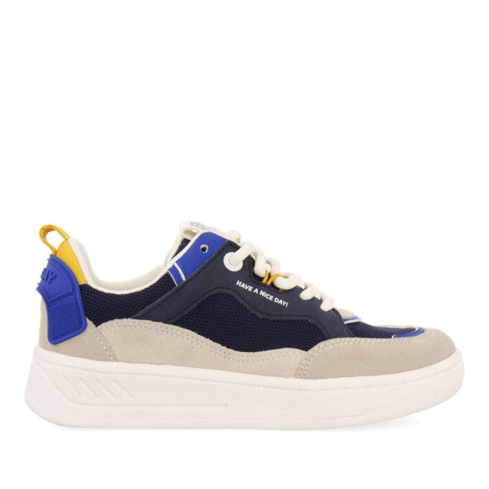 SNEAKERS BLU NAVY CON SUOLA TIPO SCAFO DA BAMBINO LEPAUD