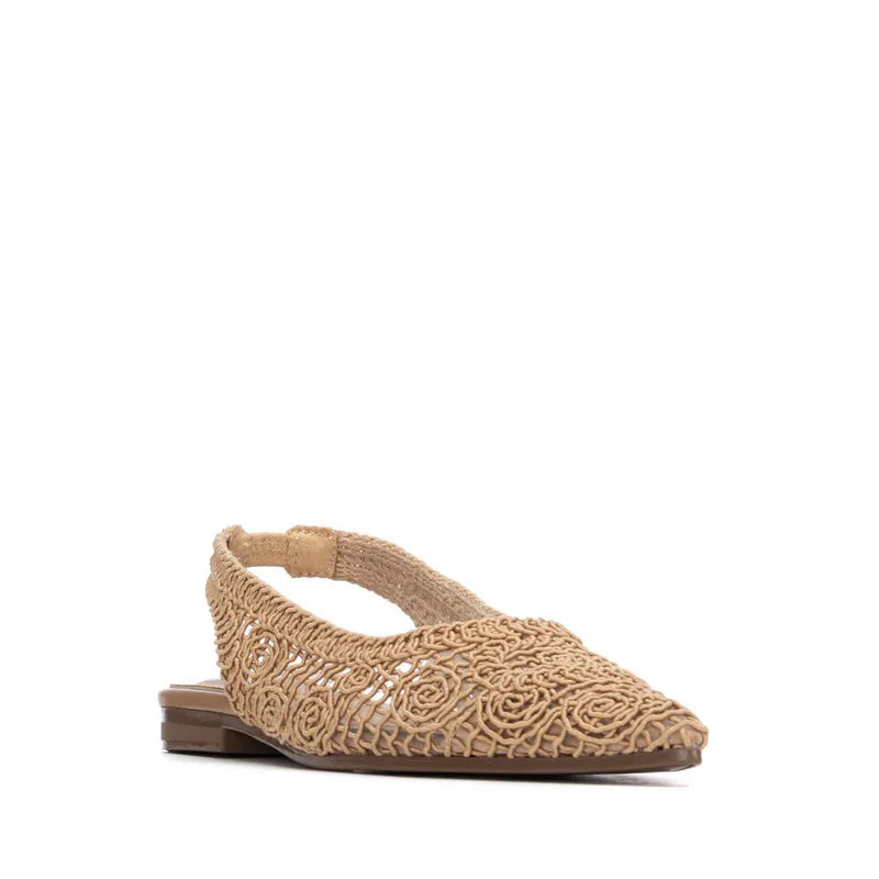 Slingback bassa in macramè