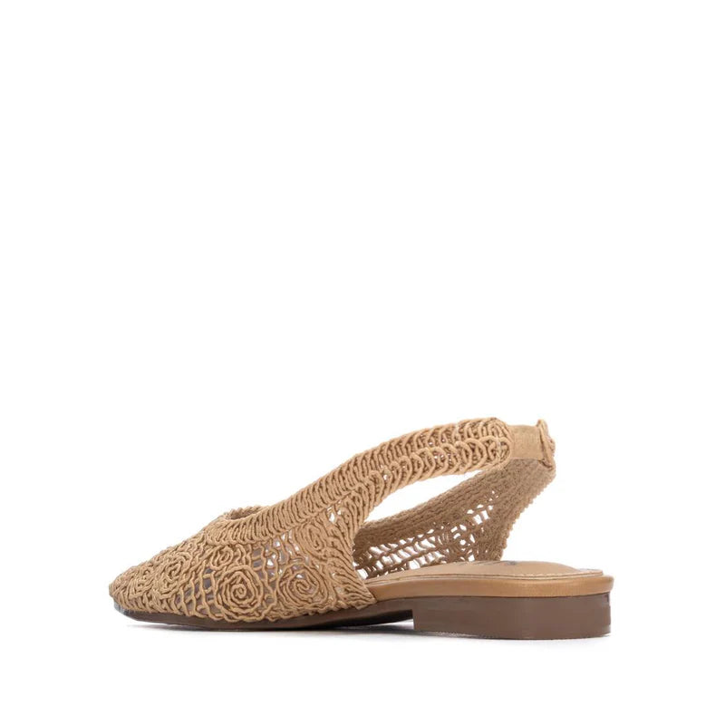 Slingback bassa in macramè