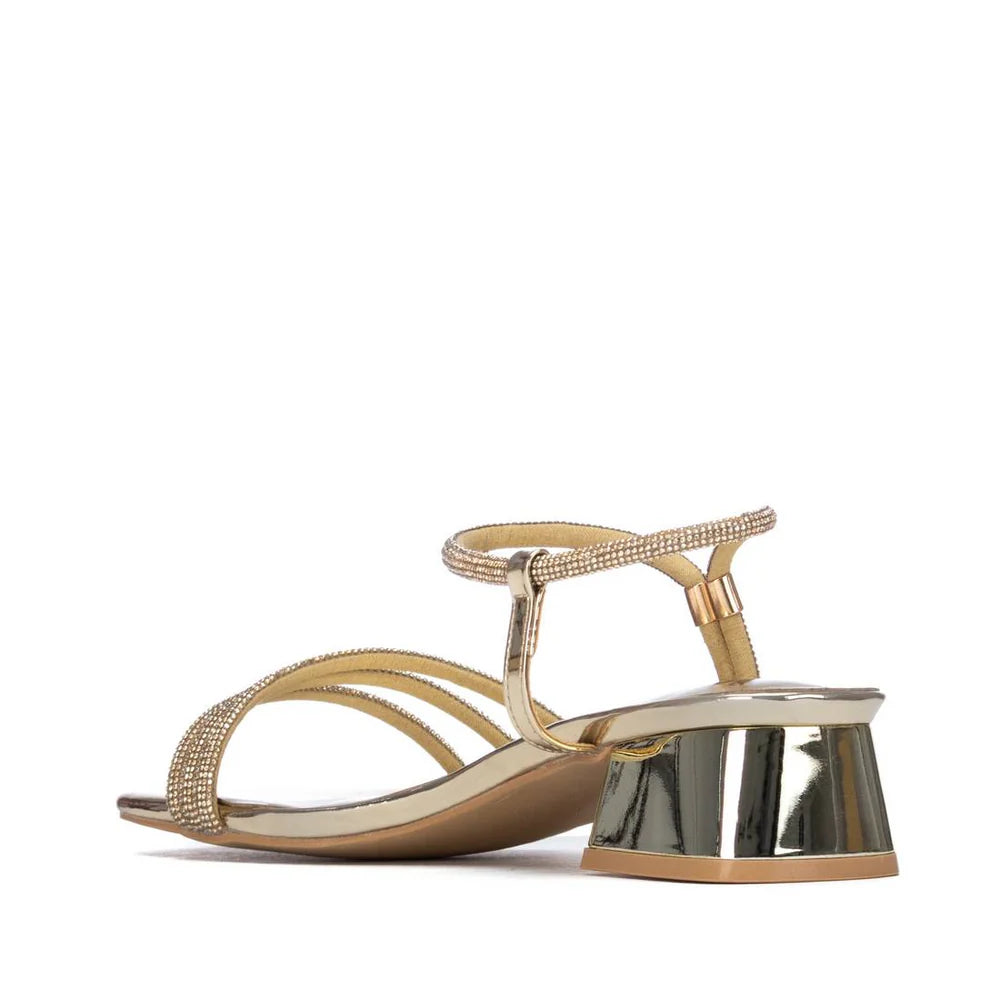 Sandalo cinturini strass - Oro