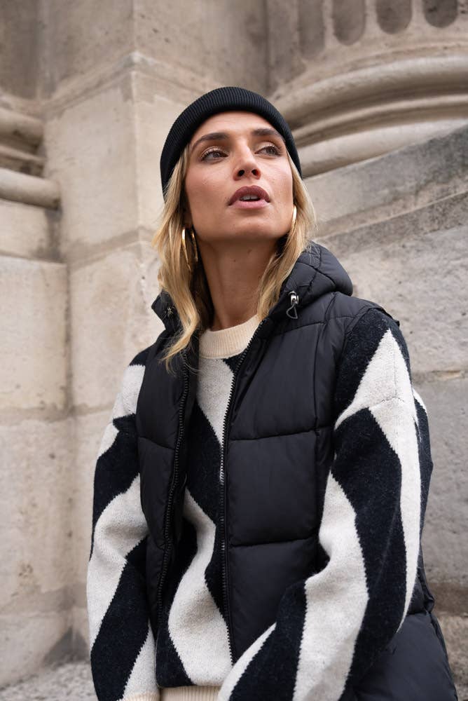 Gilet imbottito lunghezza media