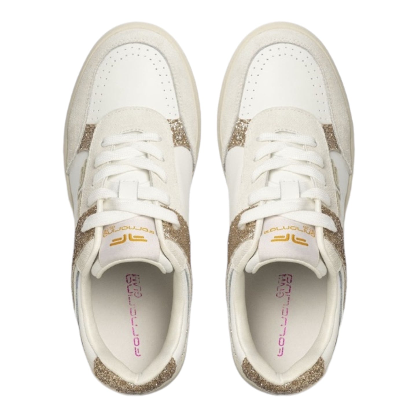 SNEAKERS FORNARINA GLAM WHITE GOLD