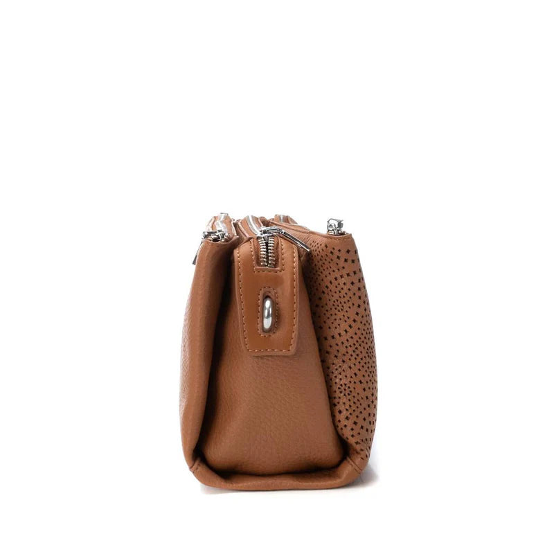 Borsa in pelle traforata - Cuoio
