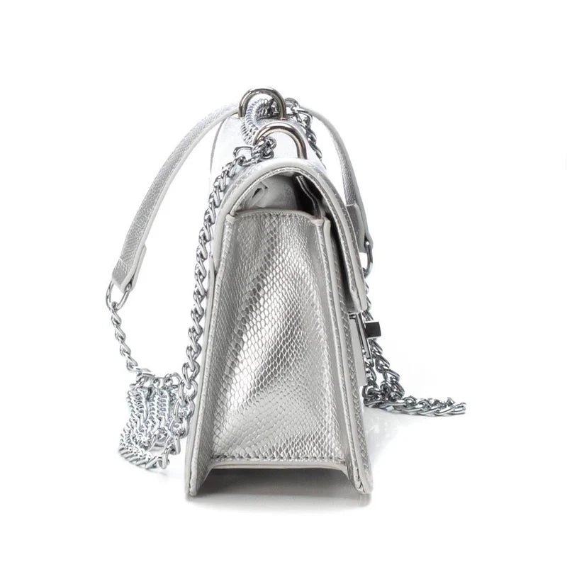 Borsa rigida a tracolla - Argento