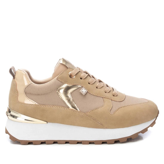 SNEAKERS BEIGE CON DETTAGLIO DORATO